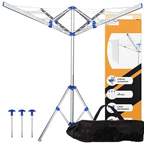 Rotary Washing Line Airers Clothes Airer Outdoor Portable Foldable