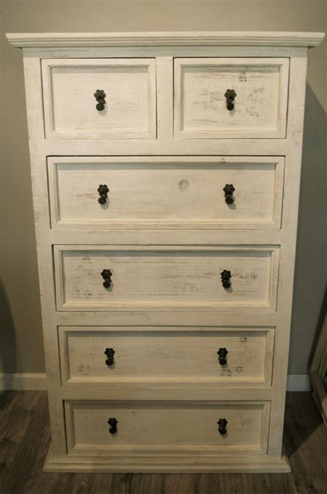 Farmhouse Distressed White Tall Dresser Tall Dresser Decor Dresser