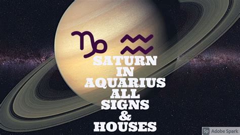 Saturn In Aquarius Transit All Signs Houses Youtube