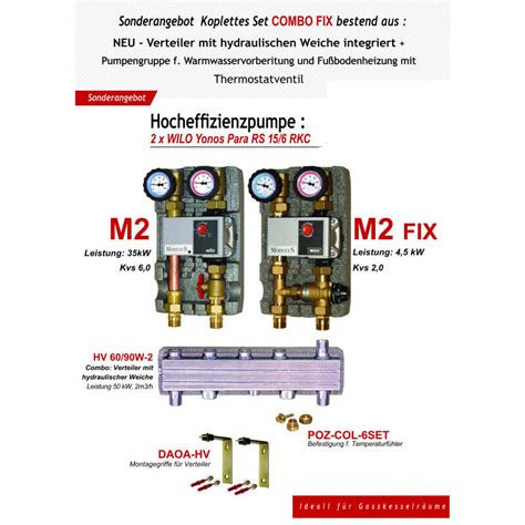 Neu Verteiler Hydraulische Weiche Pumpengruppen Wilo Set Stellmotor