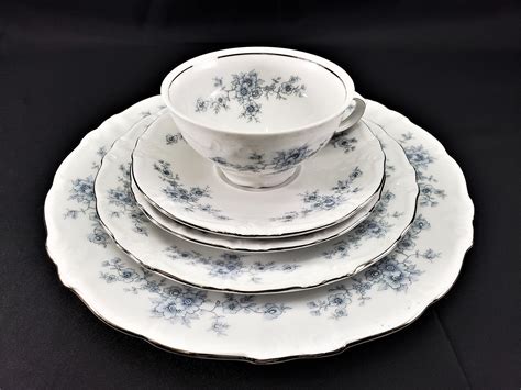 Winterling Bavaria Blue Rose Renaissance Pattern 5 Piece Place Etsy