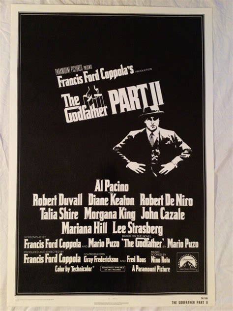 The Godfather Part II Movie Poster One Sheet Repro | #4613265779