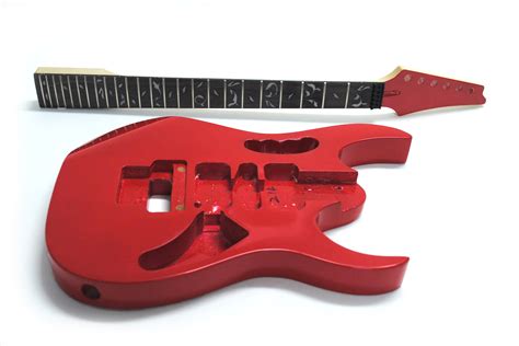 Red Basswood Jem Electric Guitar Diy Kit Clandestine Guitars Tienda