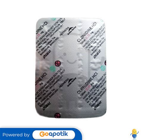 CLONIDINE KIMIA FARMA 0 15 MG STRIP 10 TABLET Kegunaan Efek Samping