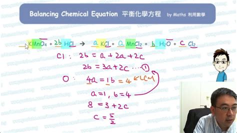 How To Balance Kmno4 Hcl Kcl Mncl2 H2o Cl2 Youtube