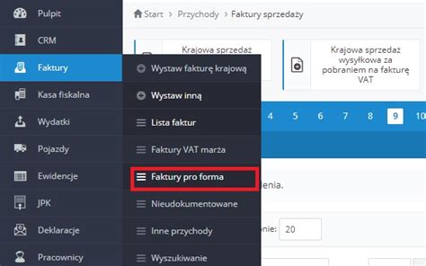 Proforma do faktury eksportowej Eksport towarów Pomoc serwisu