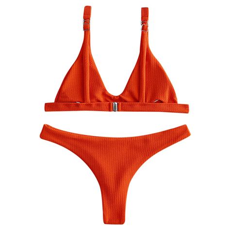 Low Waisted Padded Scoop Bikini Set Shopee Malaysia