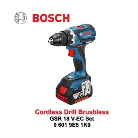 Jual Bosch GSR 18 V EC Complete Set Brushless Mesin Bor Besi Kayu