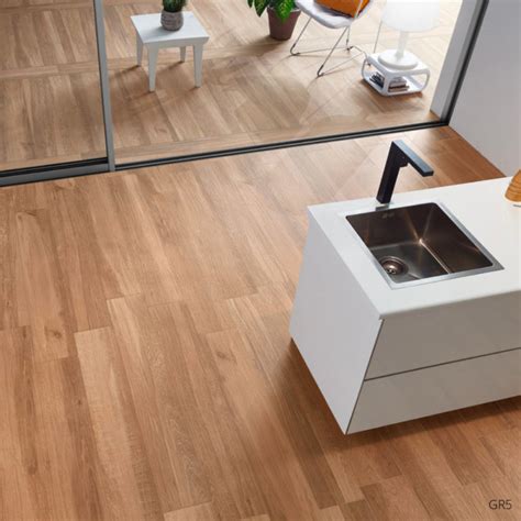 Grove Series Wood Effect Light Brown Porcelain Floor Tiles 1200x200mm | Artisan Flooring