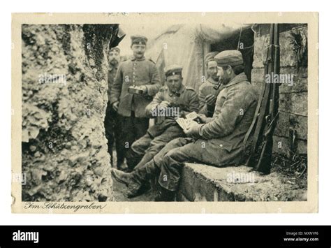 Deutsches Historisches Foto Postkarte Soldaten Im Sch Tzengraben