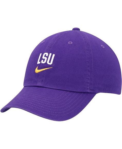 Nike Lsu Tigers Heritage86 Arch Performance Adjustable Hat In Purple