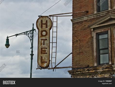 Antique Hotel Sign Image And Photo Free Trial Bigstock