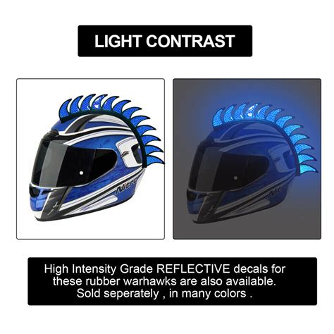 Warhawk Custom Motorcycle Scooter Helmet Reflective Sticker M Stick