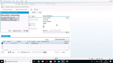 Sap Mm Invoice Verification By J Karuna Youtube