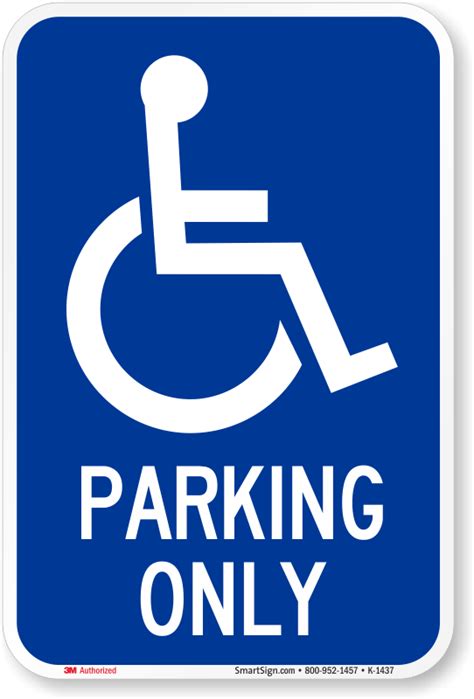 Ada Handicapped Sign Parking Only Sign With Ada Symbol