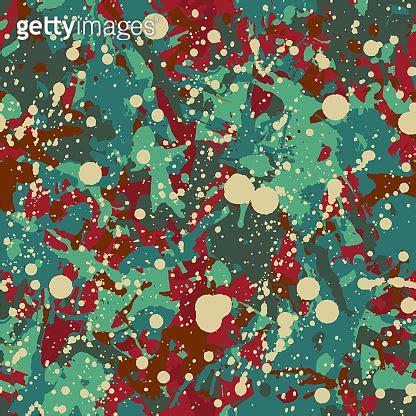 Funky abstract color paint splashes seamless pattern 이미지 1155957209