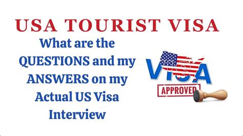 Us Tourist Visa B1 B2 Questions And Answers Actual Interview Youtube