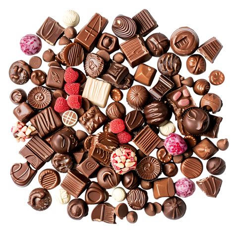 Assortment Of Chocolate Candies Sweets 47826144 Png