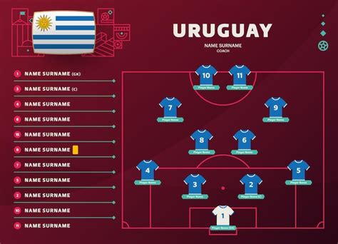 Uruguay Alineaci N Mundial F Tbol Torneo Etapa Final Vector