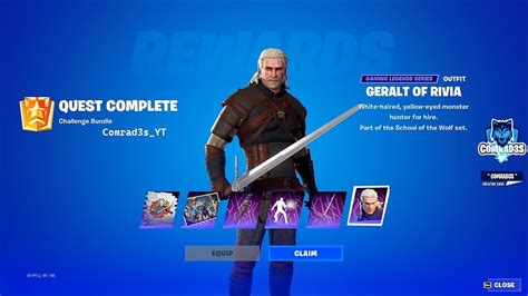 How To Unlock Geralt Of Rivia Skin And All His Rewards In Fortnite