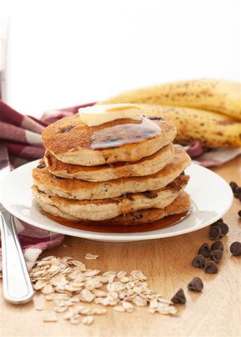 Chocolate Chip Banana Oatmeal Pancakes Gluten Free Vegan Allergy