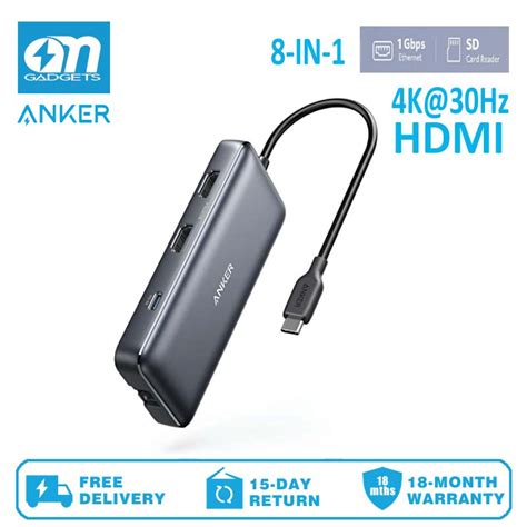 Anker USB C Hub, PowerExpand 8-in-1 USB C Adapter, with Dual 4K HDMI ...