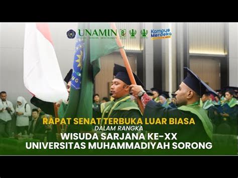 RAPAT SENAT TERBUKA LUAR BIASA DALAM RANGKA WISUDA SARJANA KE XX