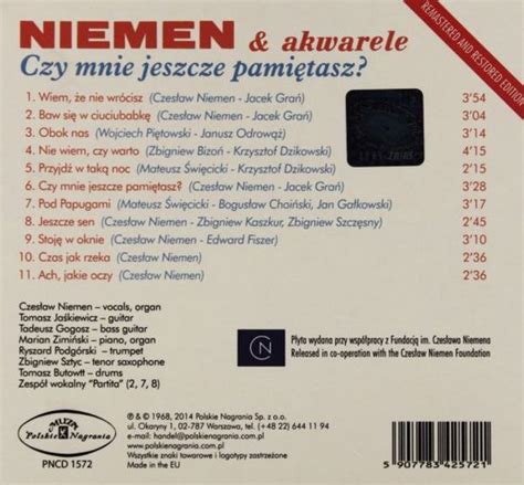 Czesław Niemen Czy Mnie Jeszcze Pamiętasz CD Czesław Niemen CD