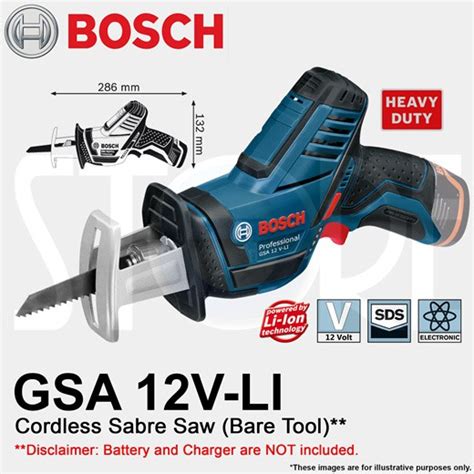 Bosch GSA 12 V LI Professional Cordless Sabre Saw Bare Unit Battery