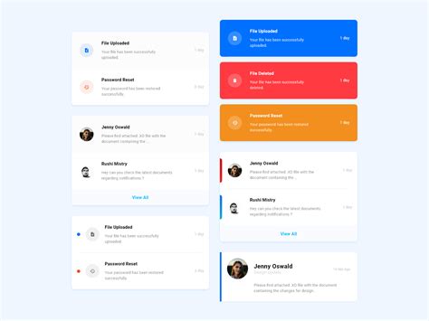 Notification UI Concept Design Behance