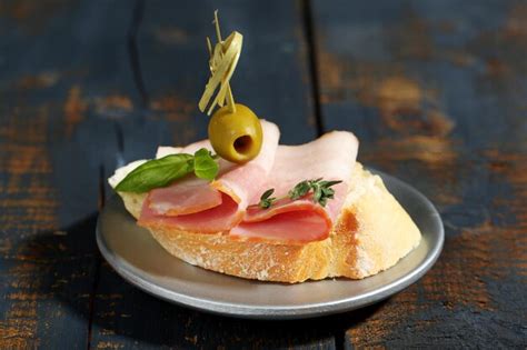 Premium Photo Tasty Sandwich On Wooden Table Close Up