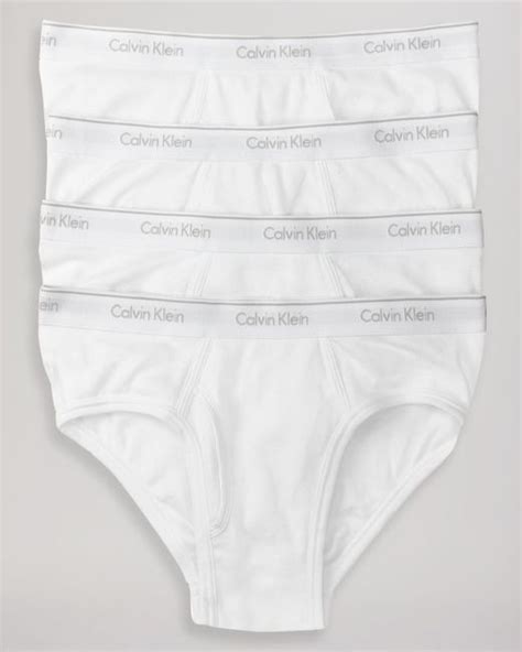 Calvin Klein Cotton Classics Low Rise Briefs Pack Of 4 In White For Men Lyst