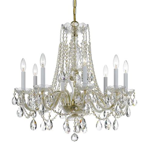 Crystorama Traditional Crystal 8 Light Polished Gold Traditional Dry