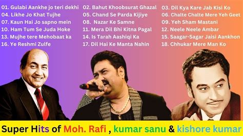 Best Of Kishore Kumar Mohammed Rafi Kumar Sanu Hits Evergreen