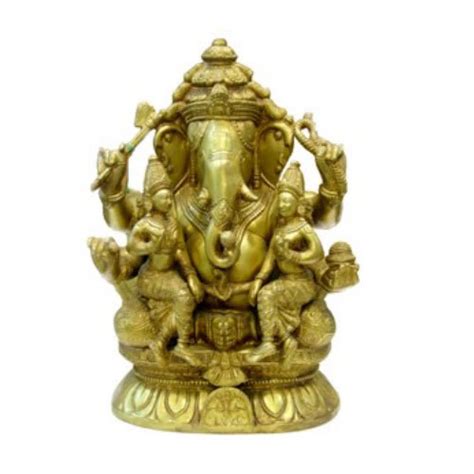 Golden Gold Plated Riddhi Siddhi Ganesh Statue At Rs In Chennai