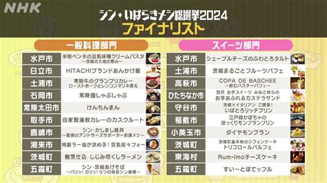 茨城 シン・いばらきメシ総選挙2024 選ばれたご当地メシは Nhk