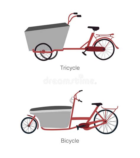 Bicicletas De Carga Con Una Gr Fica De Dos Y Tres Ruedas Ilustraci N