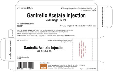 Ganirelix Package Insert