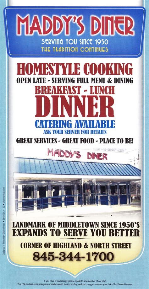 Whereisthemenu Net Maddy S Diner Middletown Ny