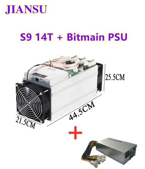 Used Antminer S9 14t 14000gh S 14th S With Bitmain Psu S9 Bitcoin Miner 16nm 1372wpng