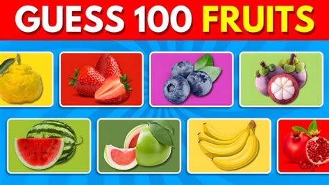 Guess The Fruit Quiz Guess Fruits In Seconds Youtube