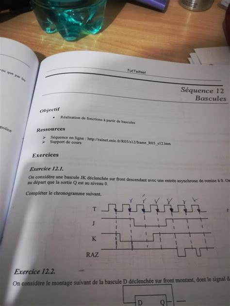 Exercices Chronogramme Bascule Jk Avec Entr E Asynchrone