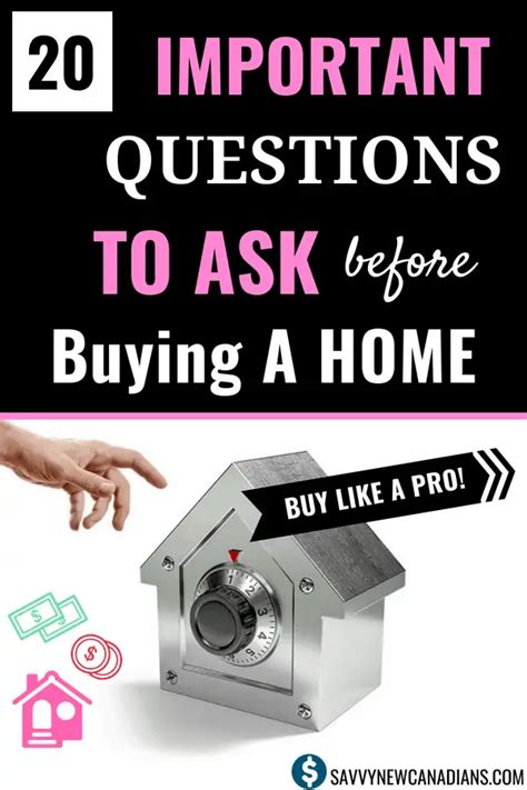 20 Important Questions To Ask Before Buying A House Checklist