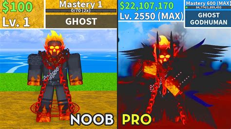 Beating Blox Fruits As Ghost Man Ghost Noob To Pro Lvl To Max Lvl