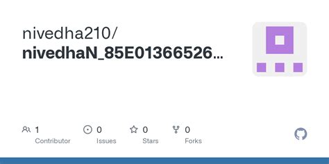 github nivedhanivedhanefbada