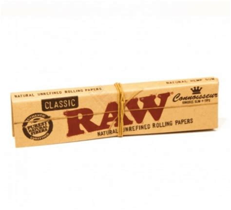 Raw Classic Connoisseur King Size Slim Rolling Papers Tips Pack