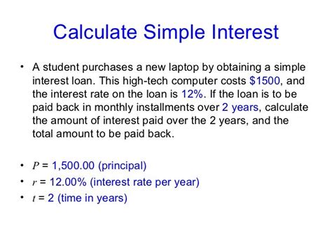 Simple interest-formula