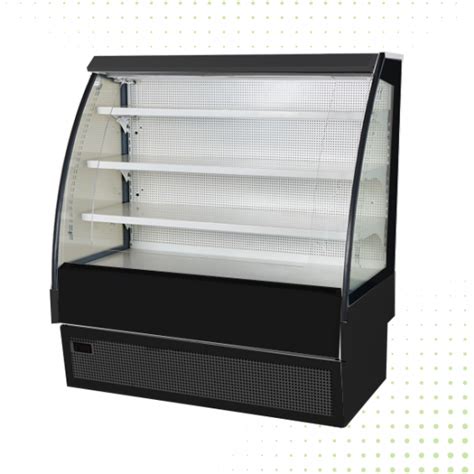 Front Open Refrigerated Glass Display With 3 Wire Shelves 317 Lt From Piokit Black