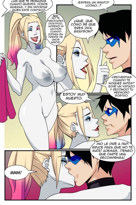 Dick y Harley Quinn mostrándonos lo calientes y cachondos que pueden