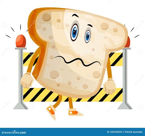 Vetor De Ilustração Do Pão De Perigo Ilustração do Vetor - Ilustração